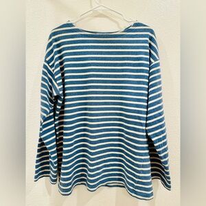 Captain Corsaire Blue and White Striped Long Sleeve Heavyweight Breton Top